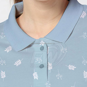 T-shirt de golf respirant pour femme en tissu toile polyester/coton 220g, idéal pour l'été – Vente en gros - Product Image 5