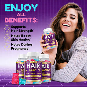 Suplemen Vitamin Permen Jeli Vegan Biotin untuk Pertumbuhan Rambut dan Kuku yang Kuat, Kulit Sehat, dan Membantu Selama Kehamilan - Product Image 2