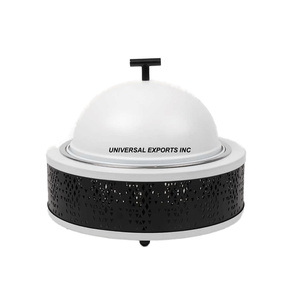 Réchauffeur de nourriture en métal fini noir blanc attrayant casserole faite à la main avec Design classique ustensiles de cuisine de luxe Hotpot fournitures - Product Image 1