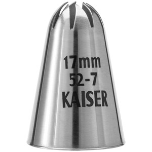 Cake Decorating Supplies-KAISER ProfiDek Rosette Nozzle 8-Za17mm 5-Pack - Product Image 1