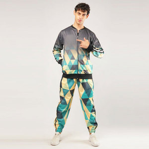 100% Polyester Sublimation imprimé hommes Gym sport survêtement solide hiver Jogging costume aux tarifs de gros - Product Image 5