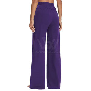 Private Label Solid Color Women Flare <b>Trousers</b> Side Pockets Wholesale Flare <b>Trousers</b> For Sale - Product Image 2