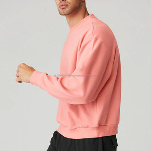 เสื้อสเวตเตอร์แขนยาวคอกลมสีพื้นสำหรับผู้ชายเสื้อสเวตเชิ้ตคอกลมชายระดับถัดไปสำหรับทุกเพศสีม่วง - Product Image 6