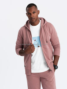 ชุดวอร์มผู้ชายไซส์ใหญ่ XL ผ้าฝ้าย ดีไซน์ใหม่สำหรับฤดูหนาว ชุดลำลองสำหรับคนท้อง ชุดออกกำลังกาย ผ้าฟลีซลายเรียบ - Product Image 4