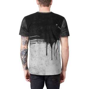 Chemise à col rond en coton épais à épaules tombantes T-shirts pour hommes avec logo personnalisé T-shirt 100% coton pour hommes coupe ample - Product Image 2