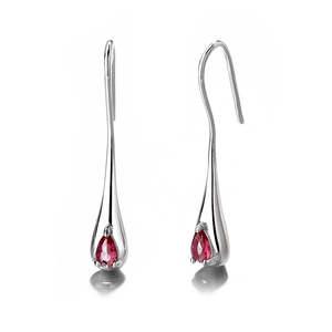 Orecchini Pendenti in Argento Sterling con Gemme a Goccia, Design Unico e alla Moda - Product Image 3