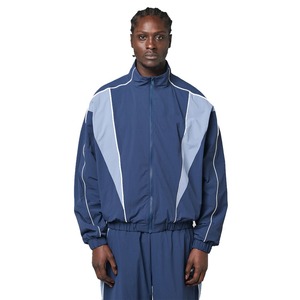 Ensemble de survêtement en nylon à deux pièces avec logo personnalisé, de haute qualité, à séchage rapide, fermeture éclair réfléchissante, survêtement léger pour hommes - Product Image 1