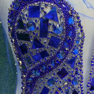 Vestido <span class=keywords><strong>de</strong></span> Espejo Elegante <span class=keywords><strong>de</strong></span> Marca <span class=keywords><strong>de</strong></span> <span class=keywords><strong>Ropa</strong></span> <span class=keywords><strong>de</strong></span> Diseñador, Vestido <span class=keywords><strong>de</strong></span> <span class=keywords><strong>Flamenco</strong></span> <span class=keywords><strong>de</strong></span> Lujo con Pedrería para Actuaciones en Escenarios y Clubs - Product Image 2