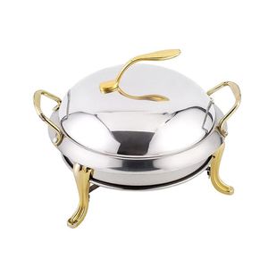 Affordable Stainless Steel <b>Chafing</b> Dish with Classic Round Shape for Family and Business Use - Product Image 1