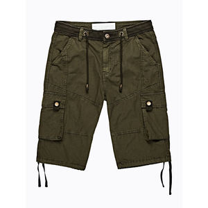 Pantalones cortos Cargo transpirables de lona de algodón 100% personalizados para hombres verano Multi bolsillo Casual elástico - Product Image 6