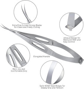 Manufacturers Multi-Purpose Curved Beauty Tool <b>Cuticle</b> <b>Trimmer</b> Dead Skin Removal Custom <b>Cuticle</b> Spring Scissors Suppliers - Product Image 3