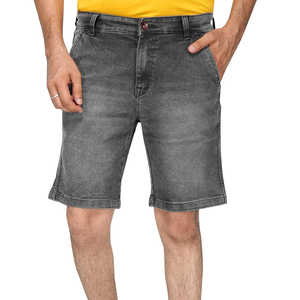 Nouveauté : Short en jean uni pour homme, 100% coton biologique, coupe slim, décontracté, tendance été, séchage rapide, respirant, idéal pour la gym - Product Image 1