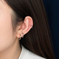 Anneau de piercing segmenté articulé en titane ASTM F136 avec zircon, 16G, pour bijoux corporels pour enfants, piercing de nez et de septum
