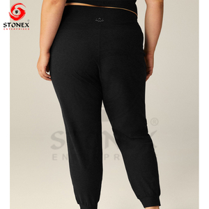 Costumes de jogging pantalons de survêtement en coton taille haute pantalons de sport personnalisés pour femmes Streetwear pantalons de survêtement de gymnastique vente en gros - Product Image 6