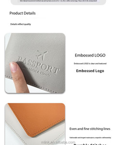 工場直販証明書付きバッグ パスポートホルダー RFIDカスタムOEM PUレザーパスポートホルダーカバー - Product Image 5