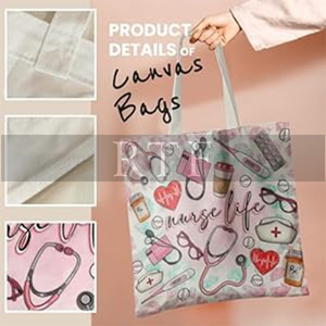 <b>Nurse</b> Canvas <b>Tote</b> <b>Bag</b> for Women by Raw to Fine - Product Image 3