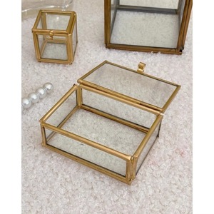 Joyero de cristal simple atemporal organizador minimalista para accesorios de colección de joyas y decoración del hogar de la India - Product Image 5