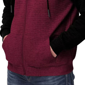 Sudadera con capucha en blanco y cremallera completa básica de forro polar grueso y de primera calidad al por mayor, sudaderas de mezcla de algodón de diseño personalizado para hombre para invierno - Product Image 4