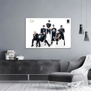 Affiche moderne pour BTS, design noir et blanc pour utilisation murale - Product Image 3