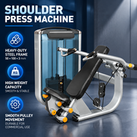 Équipement Commercial BN pour Presse à Épaules Assise, Appareil Ergonomique de Renforcement des Épaules avec Dossier, Matériel d'Entraînement des Épaules Multi-Scénarios pour Salle de Sport