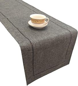 Elegantes Caminos de Mesa Modernos de Lino con Bordado Floral, Hechos a Mano y Personalizables, Lavables para una Recepción Elegante en el Hogar - Product Image 2