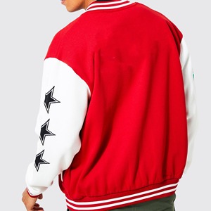 แจ็คเก็ตวาร์ซิตี้คุณภาพสูงสำหรับผู้ชาย พร้อมโลโก้แบบกำหนดเอง แฟชั่นทันสมัย ปักโลโก้ตามสั่ง แจ็คเก็ตวาร์ซิตี้แบบกำหนดเอง แจ็คเก็ตฤดูหนาว - Product Image 2