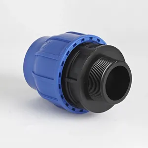 Adaptador de rosca macho de 1 pulgada de calidad superior, accesorios de compresión de 32MM PP para alta presión suave para uso industrial agrícola - Product Image 1