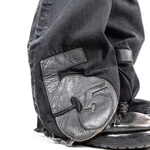 Nouvelle mode Pantalon en jean slim pour hommes Design personnalisé Pantalon évasé skinny 100% coton stretch Taille moyenne en détresse Rue haute - Product Image 3