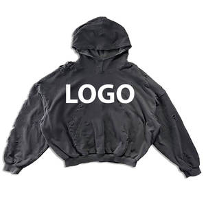 Nouvel arrivage Sweat à capuche délavé au soleil, confortable, séchage rapide, anti-boulochage Nouveaux basiques stylés en coton mélangé Hoodies pour un usage décontracté - Product Image 5