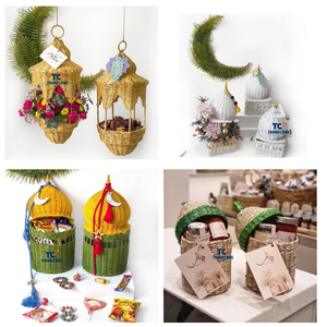 PANIER EN ROTIN EN FORME DE LUNE Direct d'usine pour Ramadan Eid Emballage Cadeau Boîte Décorative Tissée pour Affichage De Vacances 2025 - Product Image 2