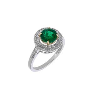 Anillo Apilable de Esmeralda Zubeda Gems, Plata de Ley 925, Sin Níquel, Personalizable, Joyería Elegante para Mujer, Uso Diario con Estilo - Product Image 3