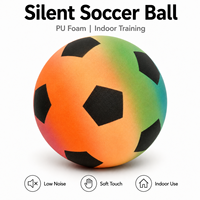 Ballon de football d'entraînement en mousse PU taille 5, toucher doux, fabrication directe usine, taille personnalisée OEM, vente en gros, ballon de football silencieux