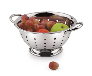 Colador Clásico de Acero Inoxidable con Acabado Cromado Pulido, Base Elevada, Escurridor, Cesta Coladora, Ecológico, Apto para Lavavajillas - Product Image 2