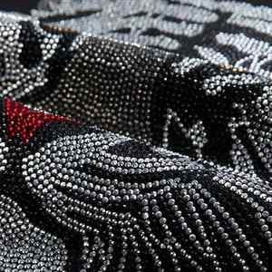 Summer Regular Fit Men's Streetwear Casual Breathable Quick Dry Custom Rhinestone Transfer Skull Bones T Shirt 2025 - Product Image 3