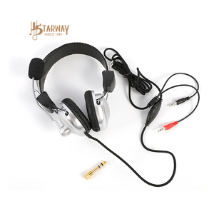 Starway OEM ODM 6.5mm <span class=keywords><strong>Casque</strong></span> d'Écoute <span class=keywords><strong>pour</strong></span> Clavier Électronique Piano <span class=keywords><strong>Batterie</strong></span> et Guitare avec Microphone Accessoires <span class=keywords><strong>pour</strong></span> Instruments de Musique - Product Image 1