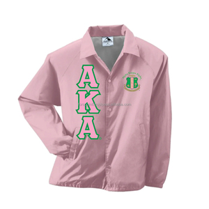 AKA Greek Coach Jackets Sorority Fraternity Line Jacket Diseño personalizado AKA GREEK Coach JACKETS Griego para AKA - Product Image 1
