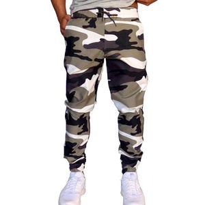 Jogger de cintura alta para hombre, venta al por mayor, estampado de camuflaje personalizado, sublimación, cordón, estilo informal, pantalones de hombre, rayas curvas rectas - Product Image 2