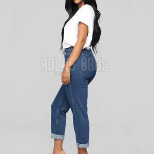 Femmes de haute qualité mi décontracté hiver jean pantalon confortable plat avant toile conception respirant coupe élégant confortable nouveau - Product Image 1