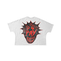 T-shirt personnalisé 100 % coton pour homme, coupe oversize et carrée, style hip-hop, ourlet ouvert, manches courtes, col rond, toile 300 GSM, motif original