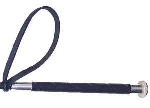 Fouet en cuir de qualité supérieure d'Inde, turquoise, avec poignée en métal argenté, 27 pouces, portable, couleur et logo personnalisables - Product Image 4