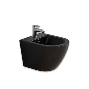 Bidet mural Forl, finition noire mate, accessoires pour salle de bain et toilettes - Product Image 1