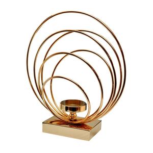 ที่ใส่เทียนคริสต์มาสลวดบิดโลหะสีทองที่ทนทานทำด้วยมือสำหรับการตกแต่งบ้านการแสดงบนโต๊ะ - Product Image 5