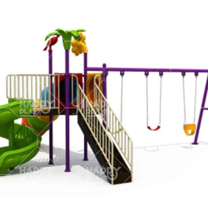 Ensemble de jeux d'extérieur résistant aux intempéries HP-OPC 004 avec toboggan et tour, équipement de divertissement résistant aux intempéries - Product Image 1