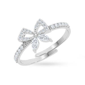 Anillos de Plata de Ley 925 de Primera Calidad para Mujer, Diseño Geométrico Romántico, Diamantes con Corte Marquesa y Princesa, Rodio y Platino - Product Image 1
