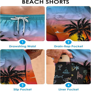 กางเกงขาสั้นผ้าใบผ้าฝ้ายพิมพ์ลายสำหรับผู้ชายอินเทรนด์ลำลองดีไซน์หลากสีระบายอากาศได้ดีเป็นมิตรกับสิ่งแวดล้อม - Product Image 6