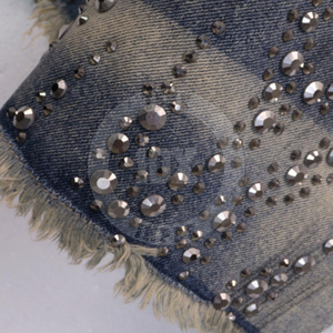 Shorts flashy en strass pour hommes, logo personnalisé, shorts surdimensionnés légers en strass pour hommes, prix de gros - Product Image 5