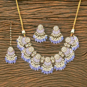 คอลเลกชันที่สวยงามและพิเศษของชุดสร้อยคอลูกปัดอินโดเวสเตอร์นชุบเมฮันดีสําหรับผู้หญิง - Product Image 3