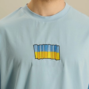 Venta al por mayor de alta calidad bordado camiseta de los hombres de impresión de gran tamaño personalizado bordado de impresión de su diseño Logo camisetas - Product Image 2