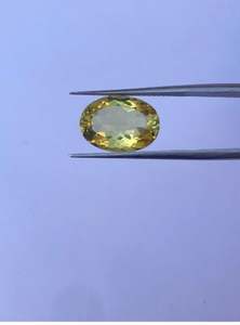 พลอยเลมอนควอตซ์ธรรมชาติความใสสูง 5.95 กะรัต ขายส่ง สีเหลืองหรูหรา สำหรับทำสร้อยข้อมือ โดยผู้ผลิตจากอินเดีย - Product Image 3
