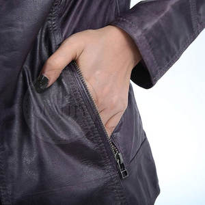 Chaqueta de cuero transpirable de punto de alta calidad 2025 para mujer Color personalizado 100% cuero - Product Image 4